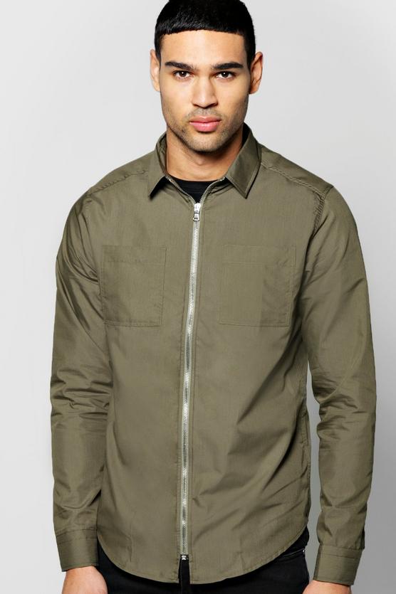 Zip Through Utility Shirt